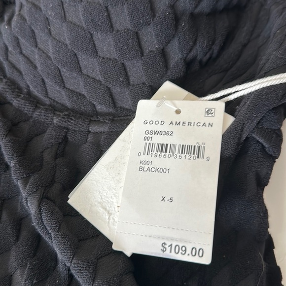 GOOD American Show Off Jacquard One Piece Black Swimsuit Size 2XL - Picture 5 of 12